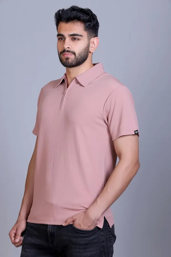 Men_S_Textured_Polo_T_Shirt_With_Zipper_Placket