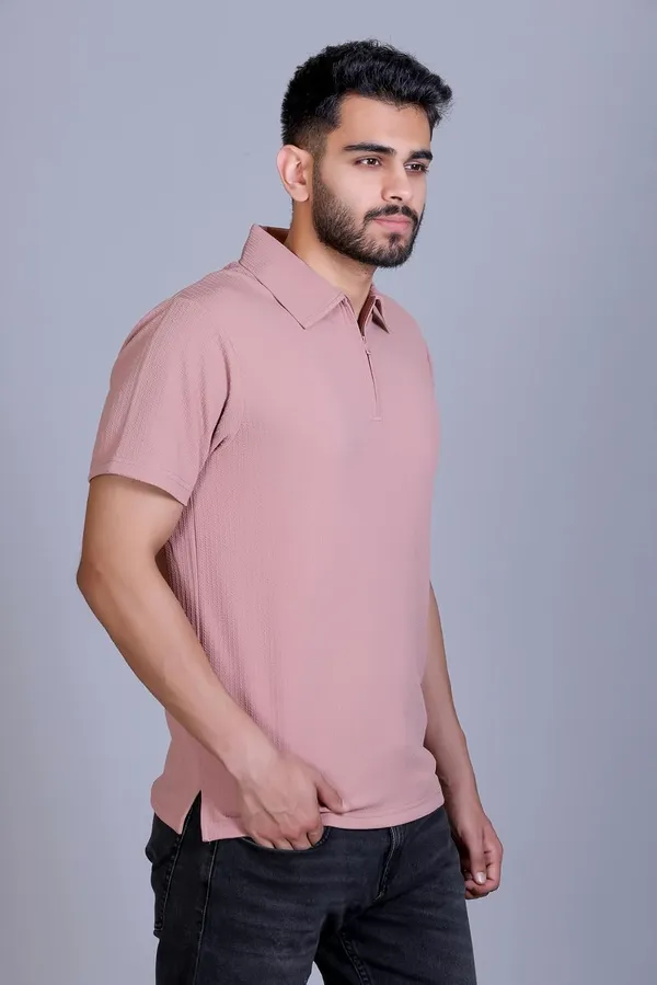 Men_S_Textured_Polo_T_Shirt_With_Zipper_Placket