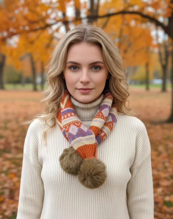 Knitted_Woolen_Muffler_With_Pom_Poms