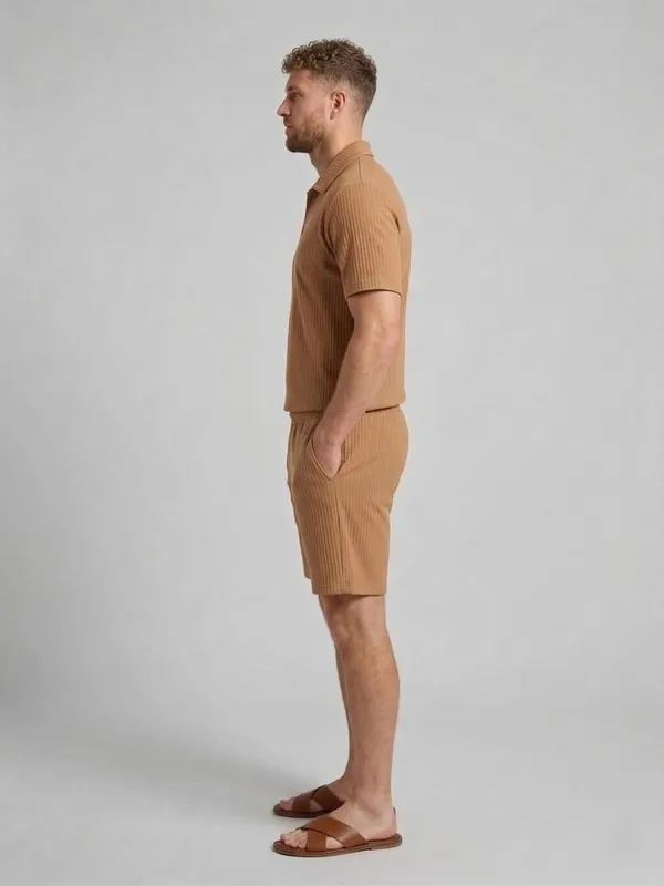 Men_S_Textured_Co_Ord_Set_Shirt_And_Shorts