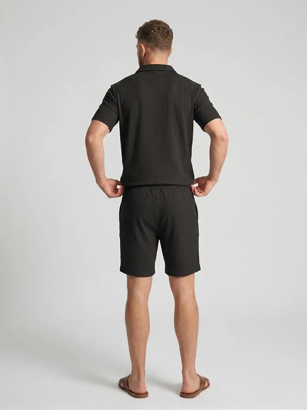 Men_S_Textured_Co_Ord_Set_Shirt_And_Shorts