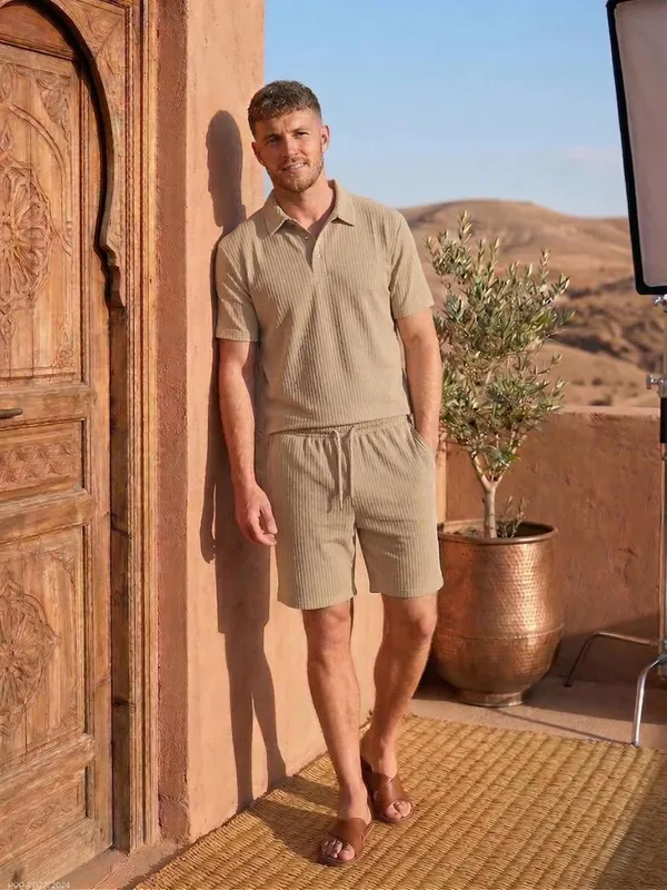 Men_S_Textured_Co_Ord_Set_Shirt_And_Shorts
