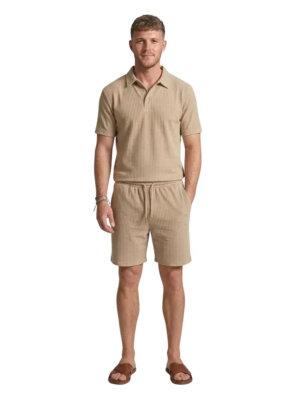 Men_S_Textured_Co_Ord_Set_Shirt_And_Shorts