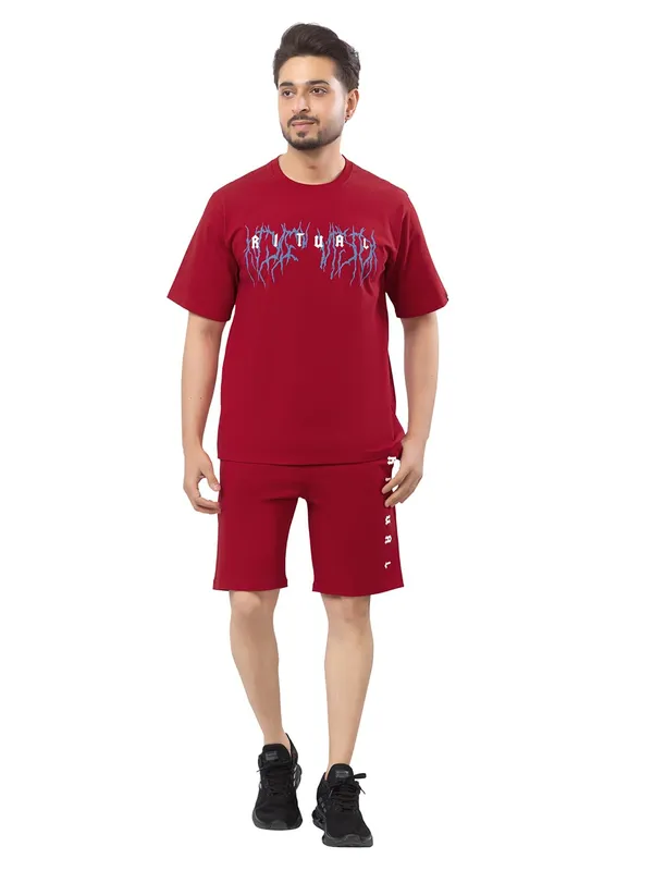Men_S_Cotton_Co_Ord_Set_With_T_Shirt_And_Shorts