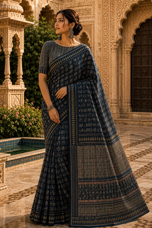 Imperial_Blue_Black_Mal_Saree