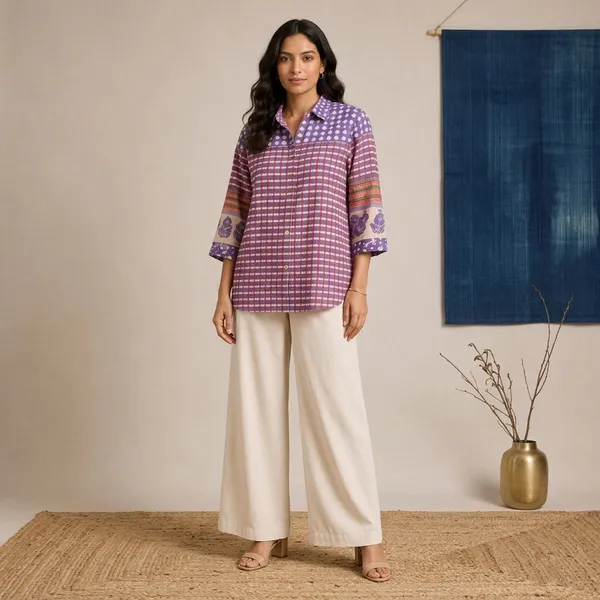 Lavender_Check_Linen_Blend_Shirt_(45_And_52)