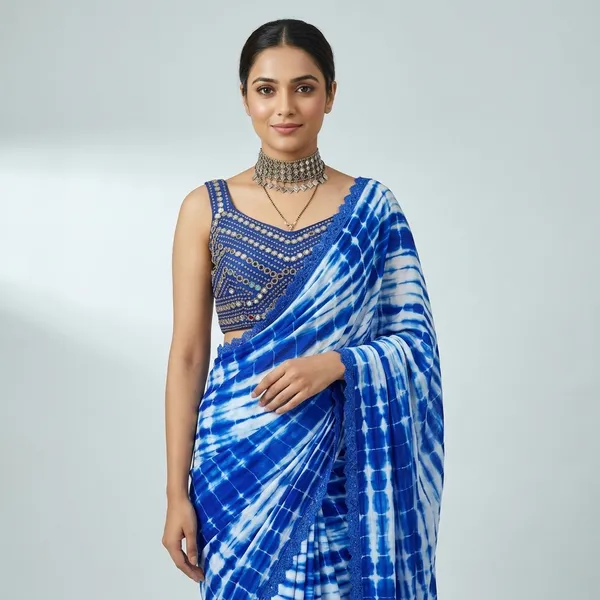 Dark_Blue_Digital_Print_Party_Wear_Georgette_Saree