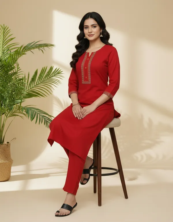 Chokhi_Bandhni_Rayon_Straight_Kurta_With_Palazzo