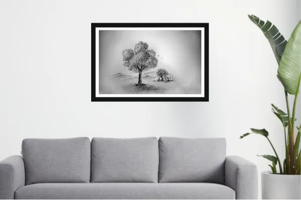 Black_Framed_Monochrome_Tree_Sketch_Wall_Art