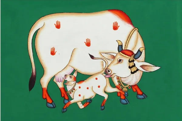 Traditional_Cow_And_Calf_Framed_Wall_Art
