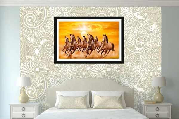Galloping_Horses_Sunset_Framed_Wall_Art