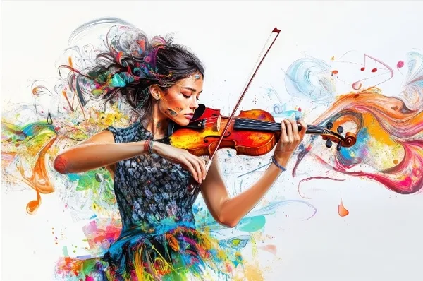 Black_Frame_Abstract_Violinist_Wall_Art