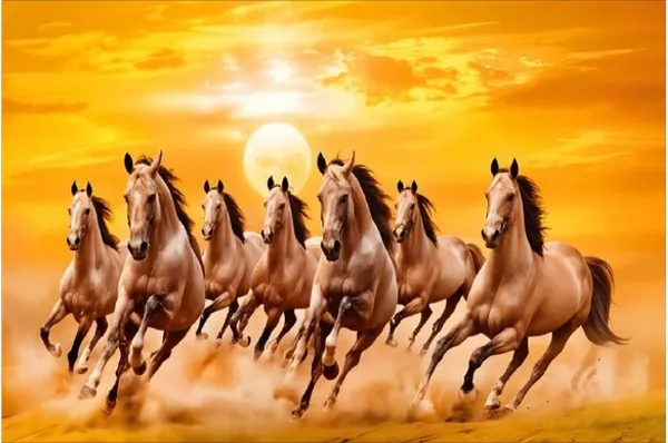 Galloping_Horses_Sunset_Framed_Wall_Art