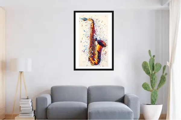 Framed_Abstract_Saxophone_Art_Print