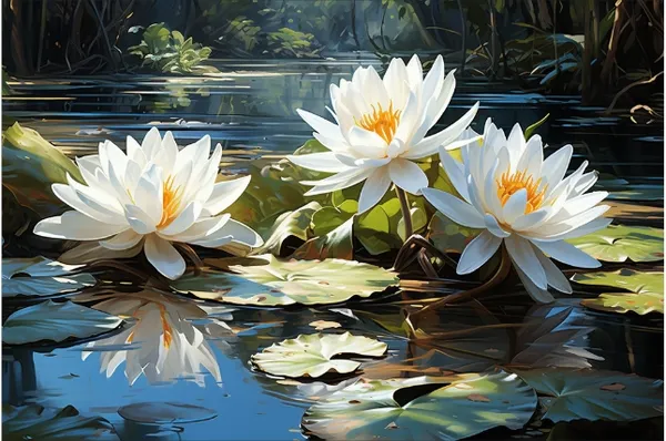 Framed_Floral_Lotus_Pond_Wall_Art