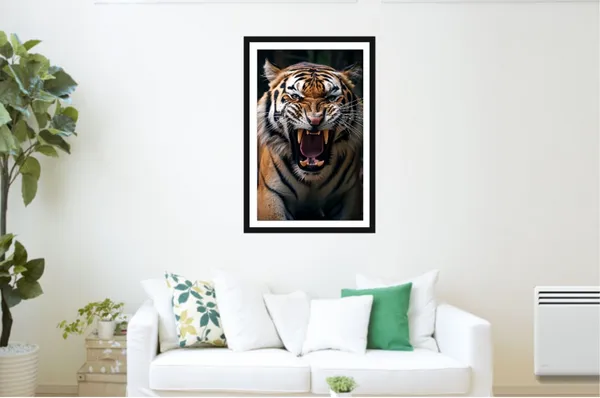 Black_Frame_Wildlife_Tiger_Print_Wall_Art