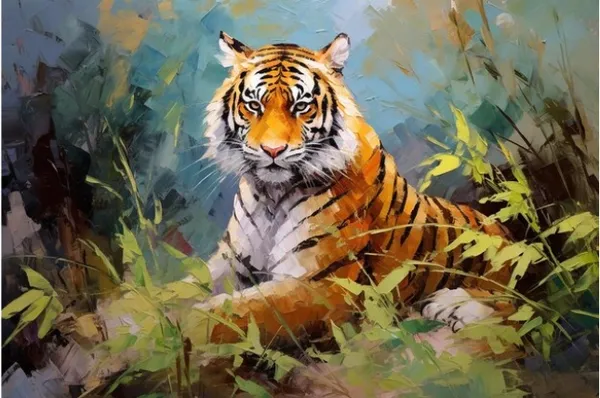 Framed_Contemporary_Tiger_Print_Wall_Art