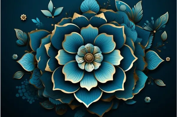 Framed_Blue_Floral_Wall_Art