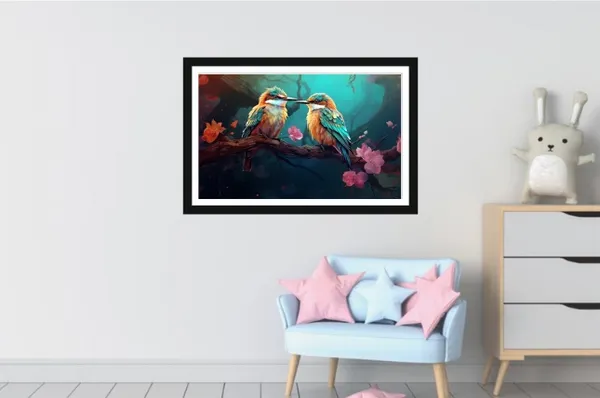 Framed_Colorful_Birds_Floral_Wall_Art