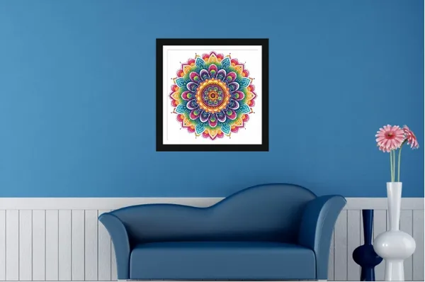 Multicolor_UV_Printed_Mandala_Wall_Art_Frame