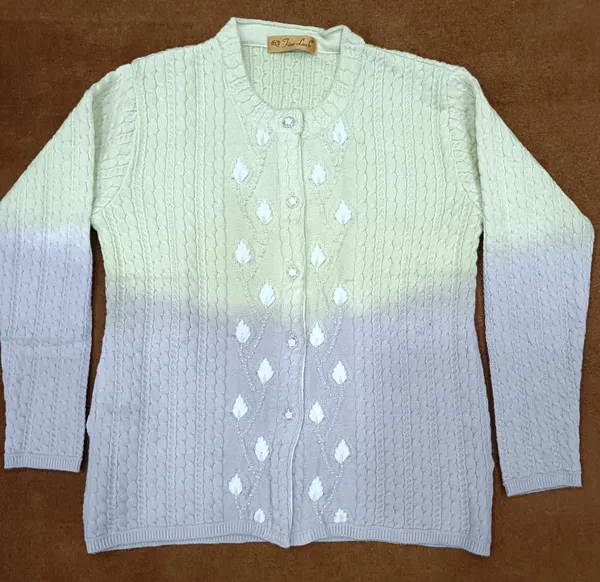 Lemon_Lavender_Acrylic_Ombre_Cable_Knit_Cardigan_For_Women