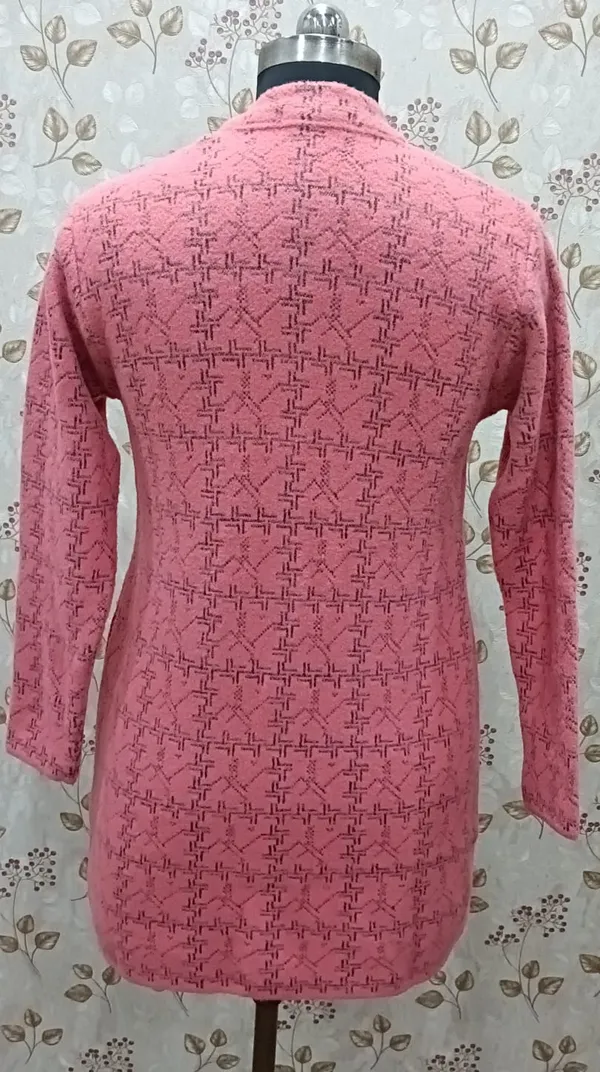 Pink_Acrylic_Longline_Long_Coat_For_Women