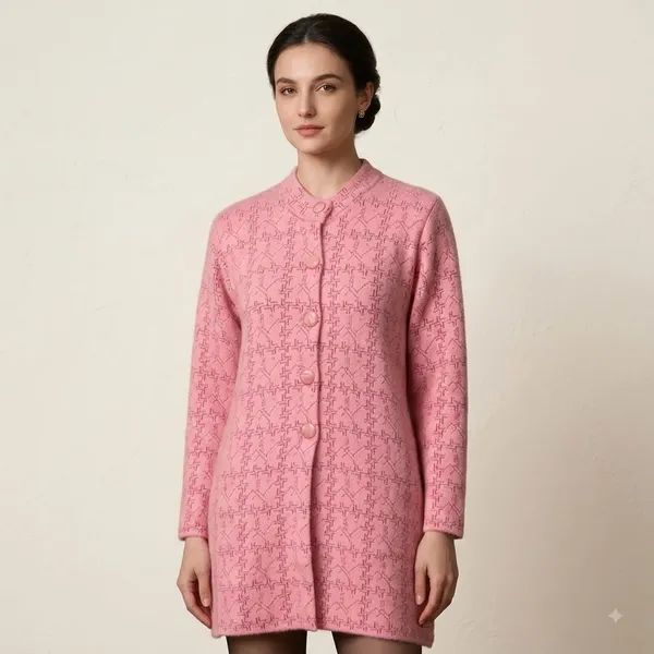 Pink_Acrylic_Longline_Long_Coat_For_Women