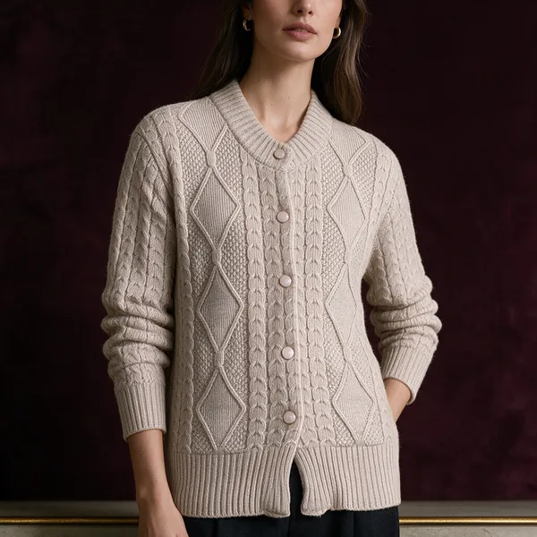 Skin_Acrylic_Cable_Knit_Button_Front_Cardigan_For_Women