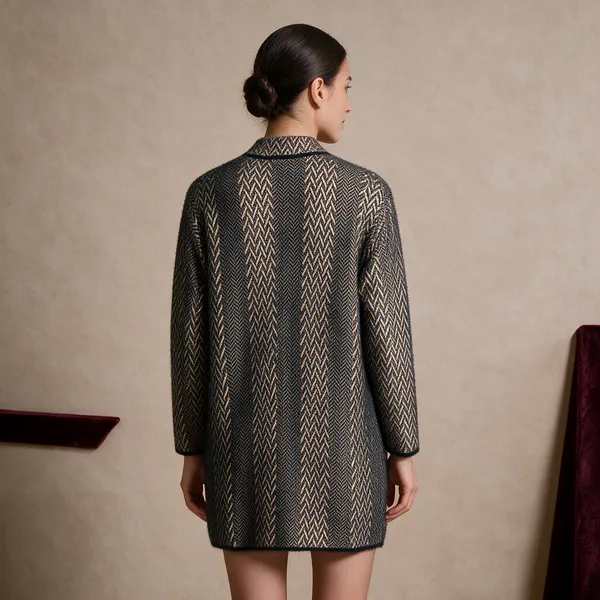 Black_Acrylic_Zigzag_Pattern_Longline_Long_Coat_For_Women