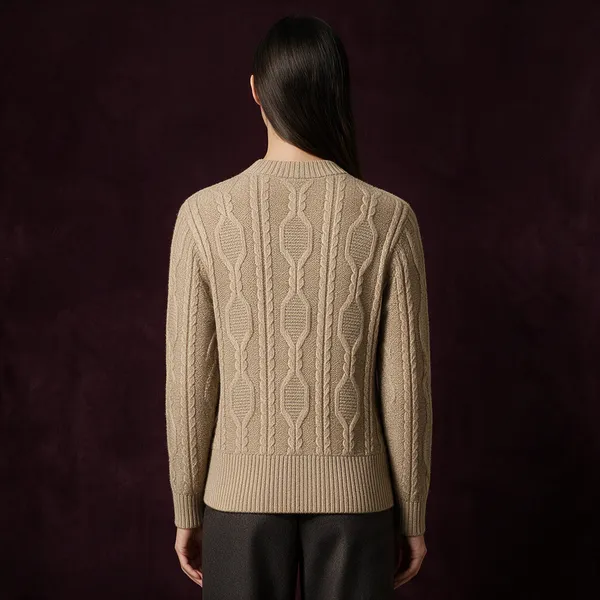 Almond_Acrylic_Cable_Knit_Button_Front_Cardigan_For_Women