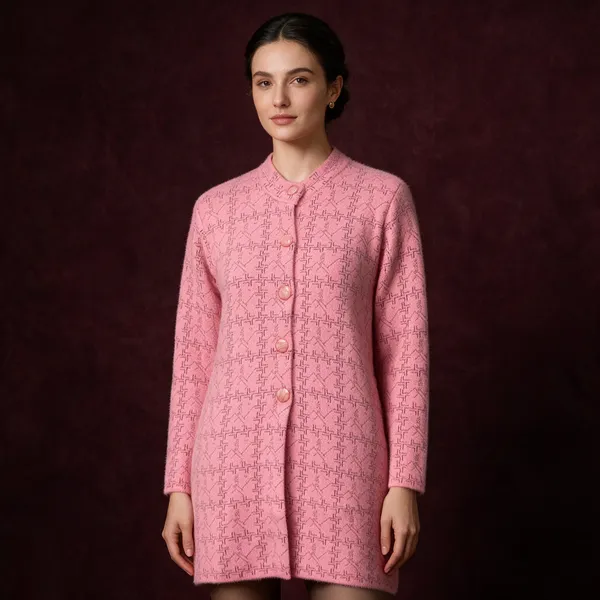 Pink_Acrylic_Longline_Long_Coat_For_Women