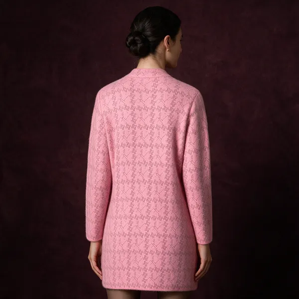 Pink_Acrylic_Longline_Long_Coat_For_Women