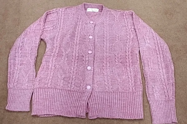 Pink_Acrylic_Cable_Knit_Button_Front_Cardigan_For_Women