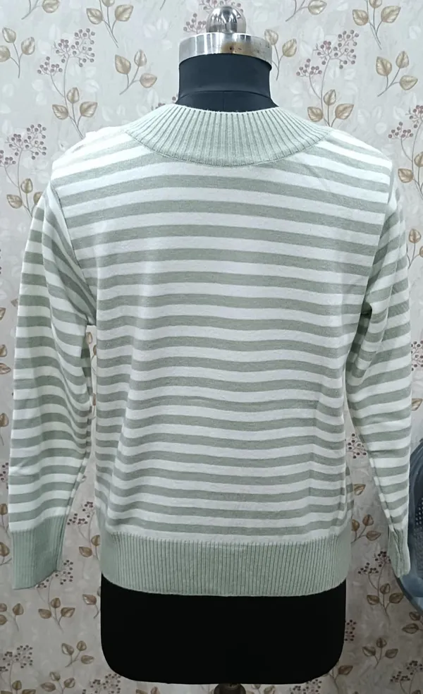 Green_Acrylic_High_Neck_Striped_Pullover_For_Women
