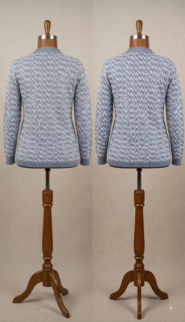 Blue_Acrylic_Geometric_Knit_Cardigan_For_Women