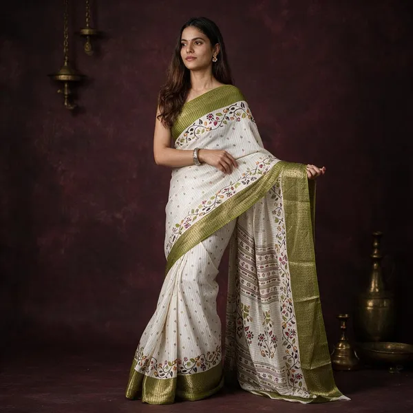 White_Dola_Silk_Saree_For_Women
