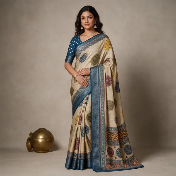 Beige_Dola_Silk_Saree_For_Women
