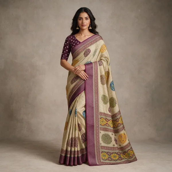Beige_Dola_Silk_Saree_For_Women