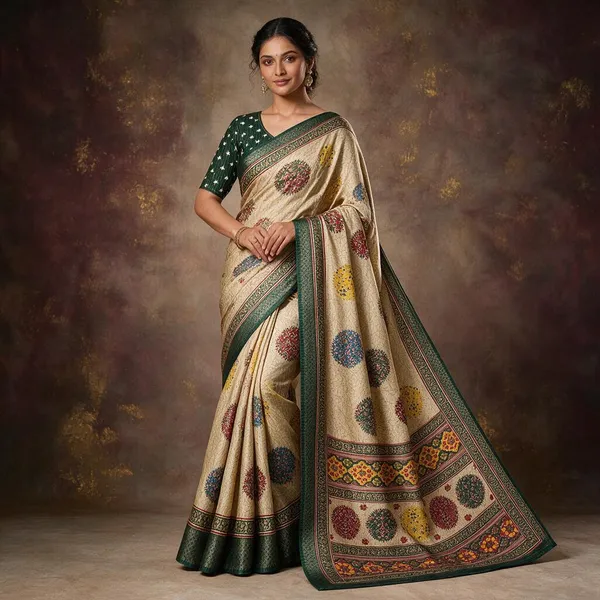 Beige_Dola_Silk_Saree_For_Women
