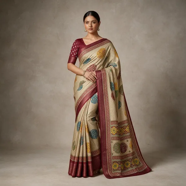 Beige_Dola_Silk_Saree_For_Women