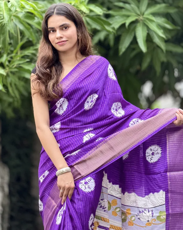 Purple_Printed_Saree_For_Women