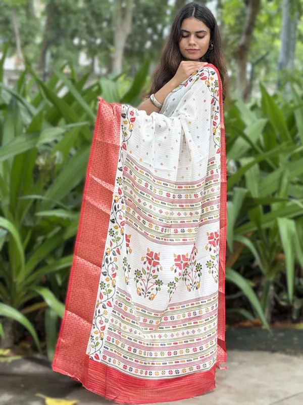 White_Floral_Printed_Saree_for_Women