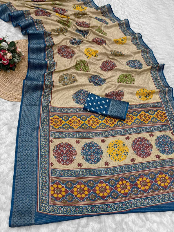 Beige_Printed_Saree_For_Women