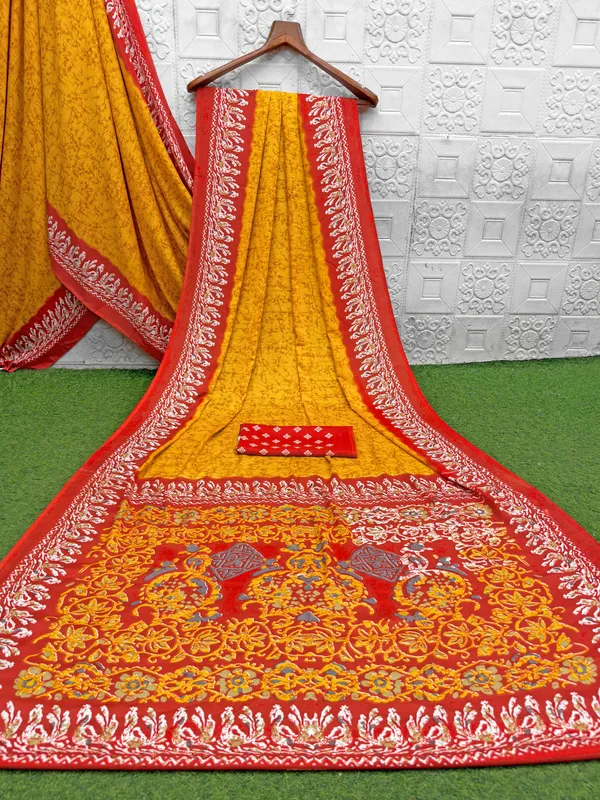 Yellow_Printed_Saree_for_Women