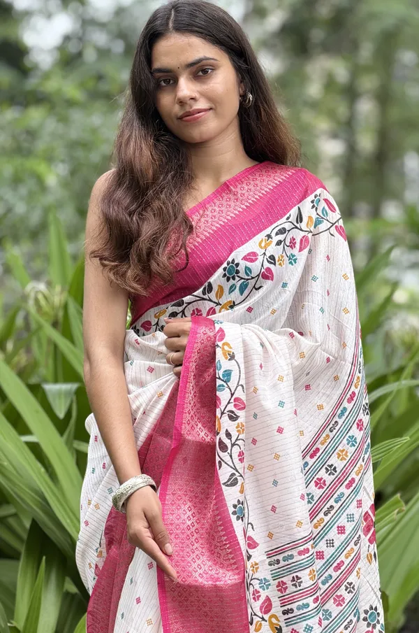 White_Printed_Saree_for_Women