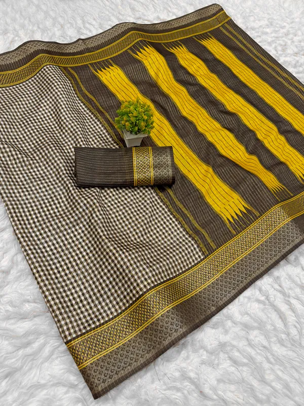 Black_Cotton_Checkered_Saree_for_Women