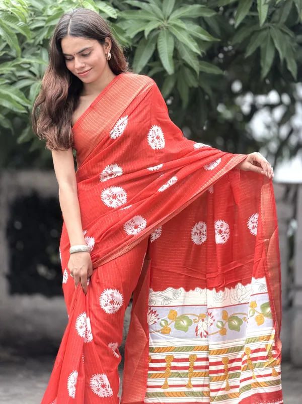 Red_Cotton_Printed_Saree_for_Women