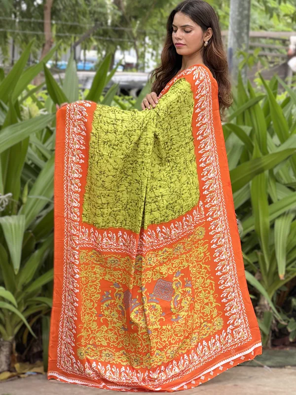 Green_Printed_Saree_For_Women
