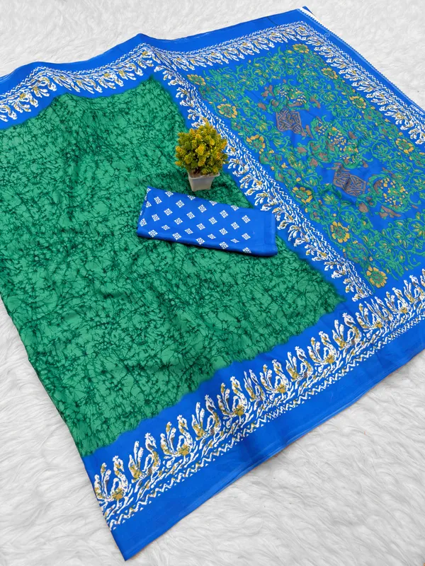 Green_Printed_Saree_for_Women