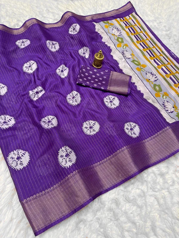 Purple_Printed_Saree_For_Women